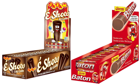 Garoto não possui exclusividade sobre formato do chocolate Baton. 